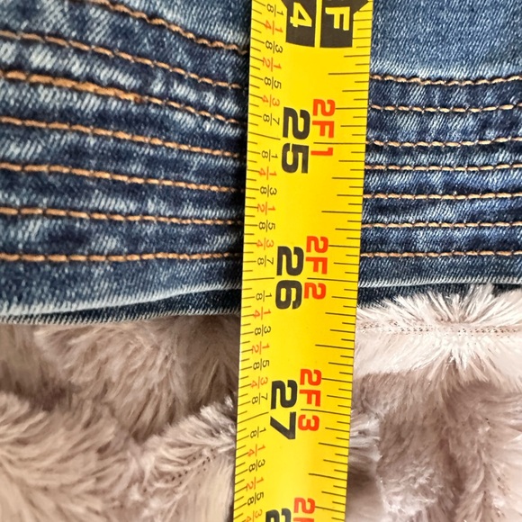 👖 C Denim Est. 1946 Flare Denim Skirt Size 14 Blue Stretch Midi Skirt - Picture 9 of 9